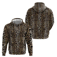 African Leopard Skin Pattern Zip Hoodie