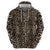 African Leopard Skin Pattern Zip Hoodie