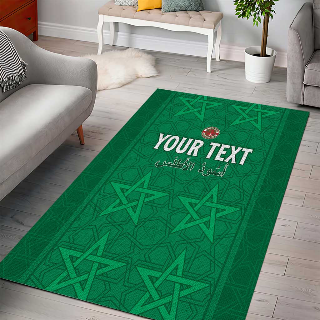 Custom Morocco Football Area Rug Sir Sir Sir
