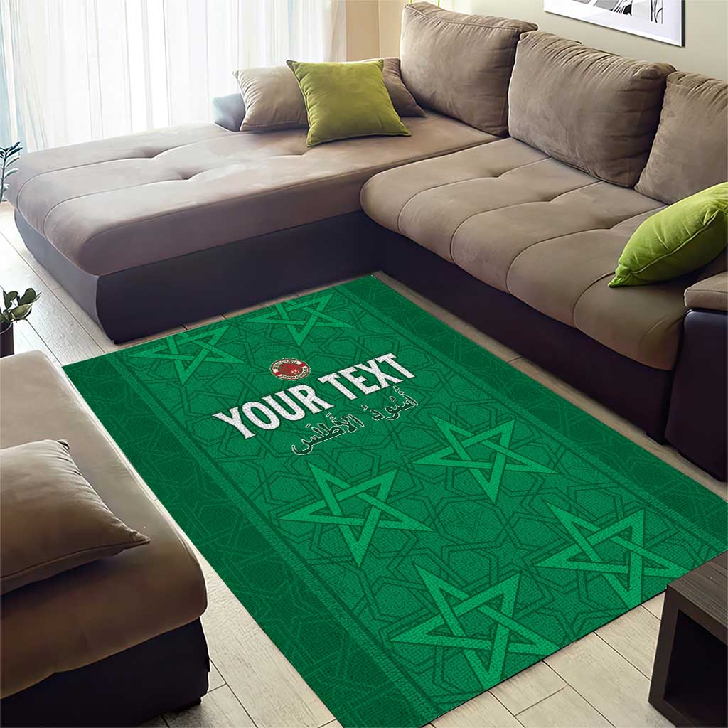 Custom Morocco Football Area Rug Sir Sir Sir