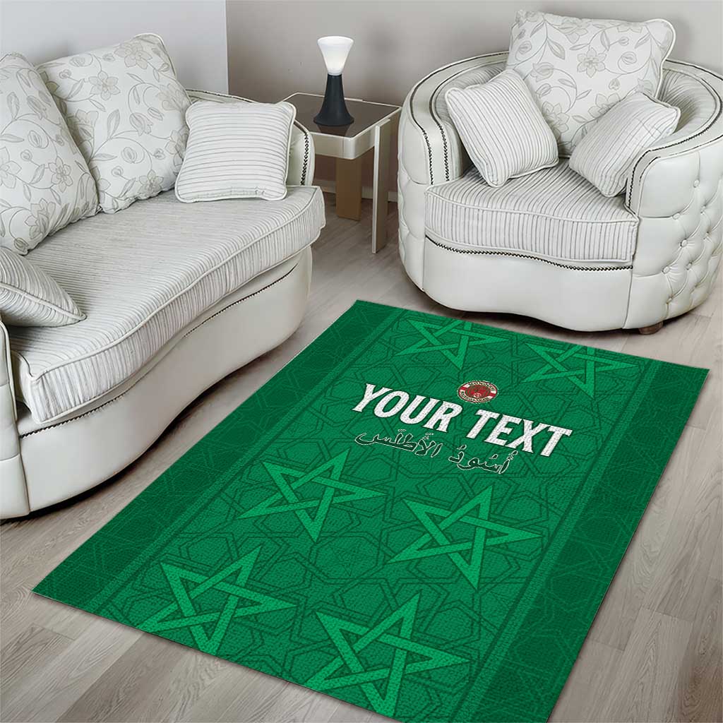 Custom Morocco Football Area Rug Sir Sir Sir