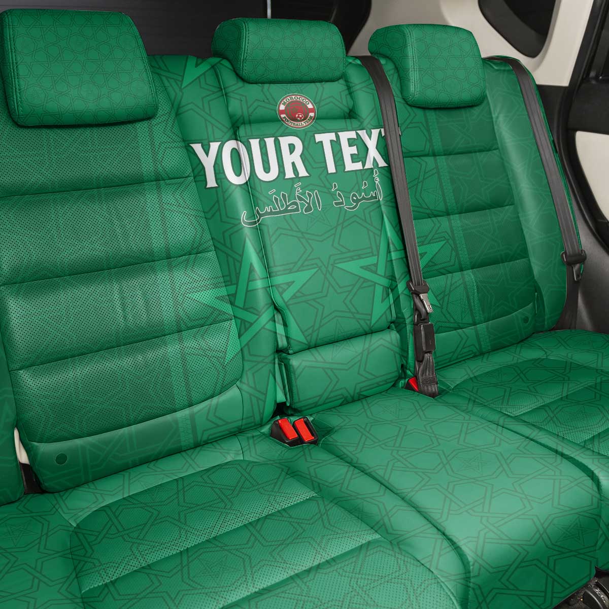Custom Morocco Football Back Car Seat Cover Sir Sir Sir