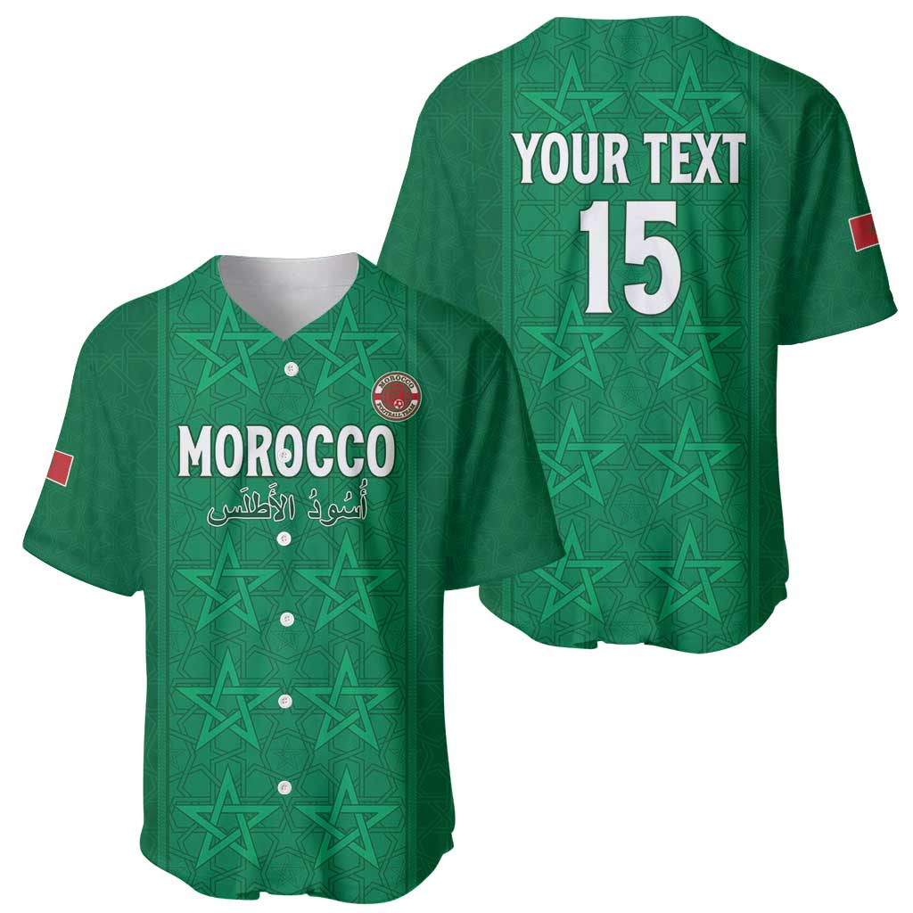 Custom Morocco Football Baseball Jersey Sir Sir Sir