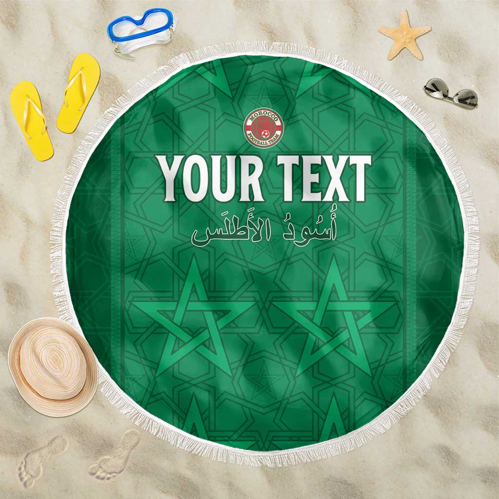 Custom Morocco Football Beach Blanket Sir Sir Sir