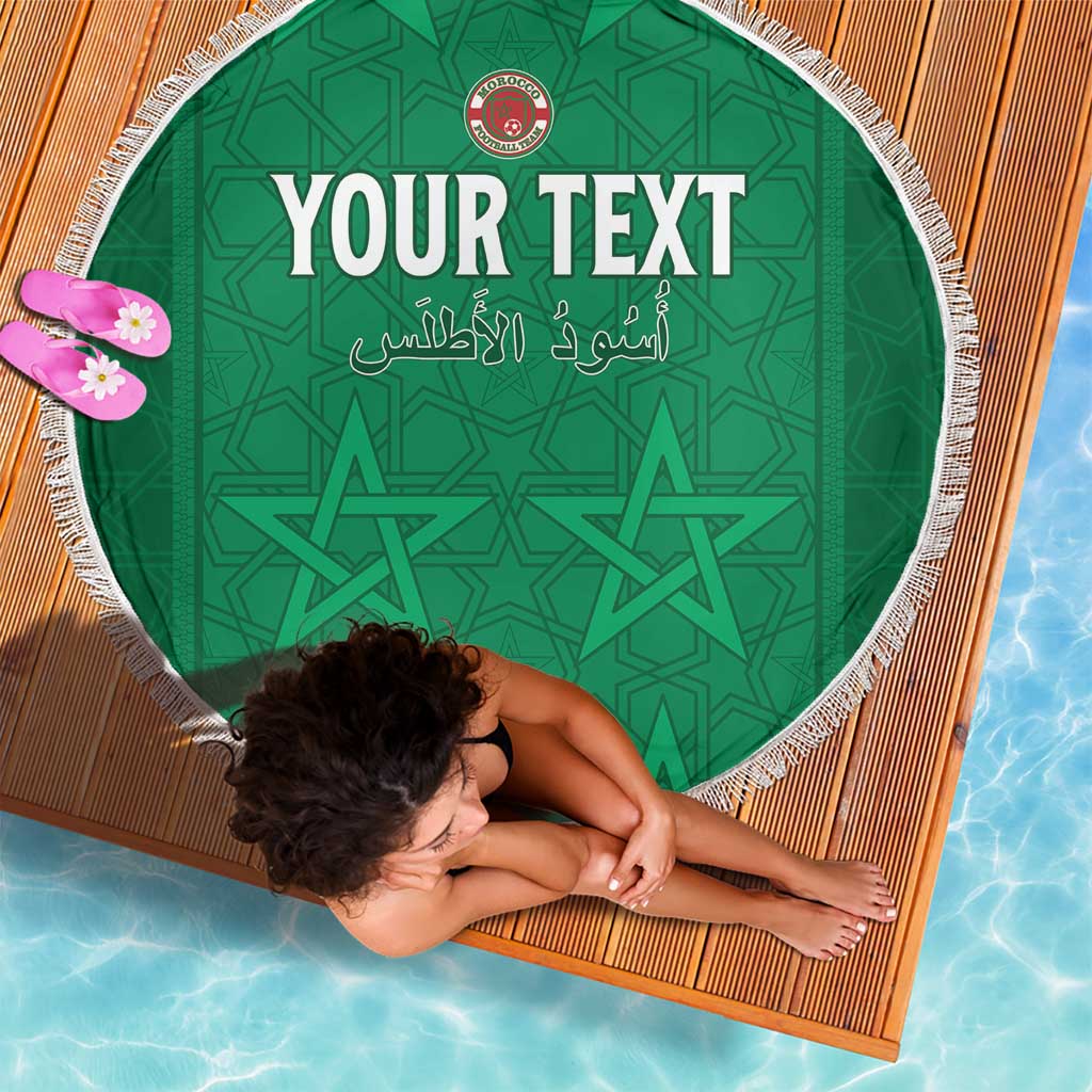 Custom Morocco Football Beach Blanket Sir Sir Sir