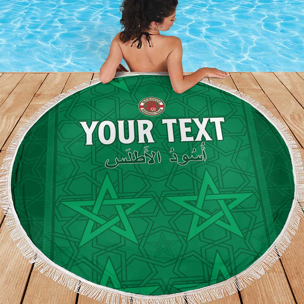 Custom Morocco Football Beach Blanket Sir Sir Sir