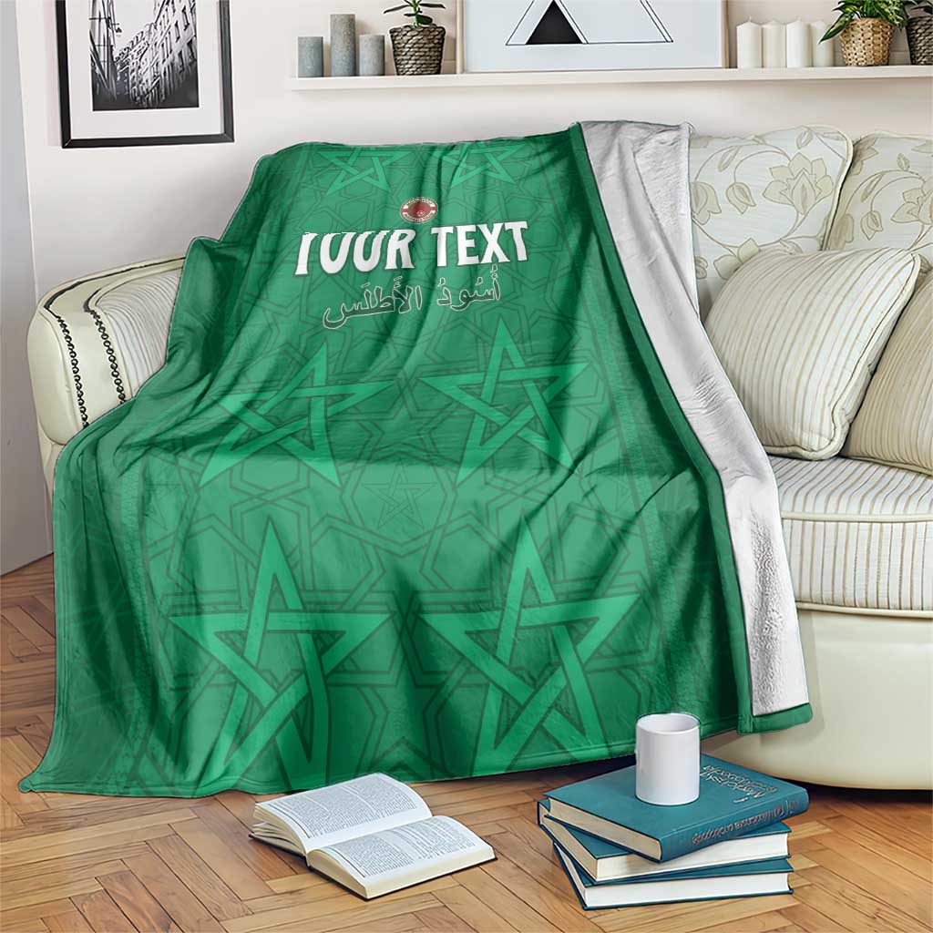 Custom Morocco Football Blanket Sir Sir Sir
