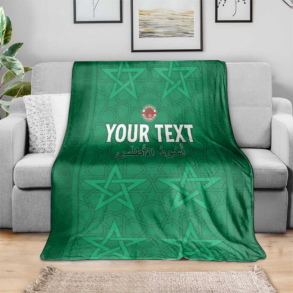 Custom Morocco Football Blanket Sir Sir Sir