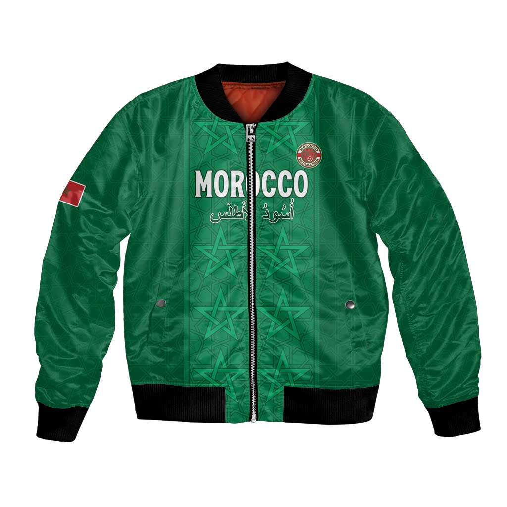 Custom Morocco Football Bomber Jacket Sir Sir Sir