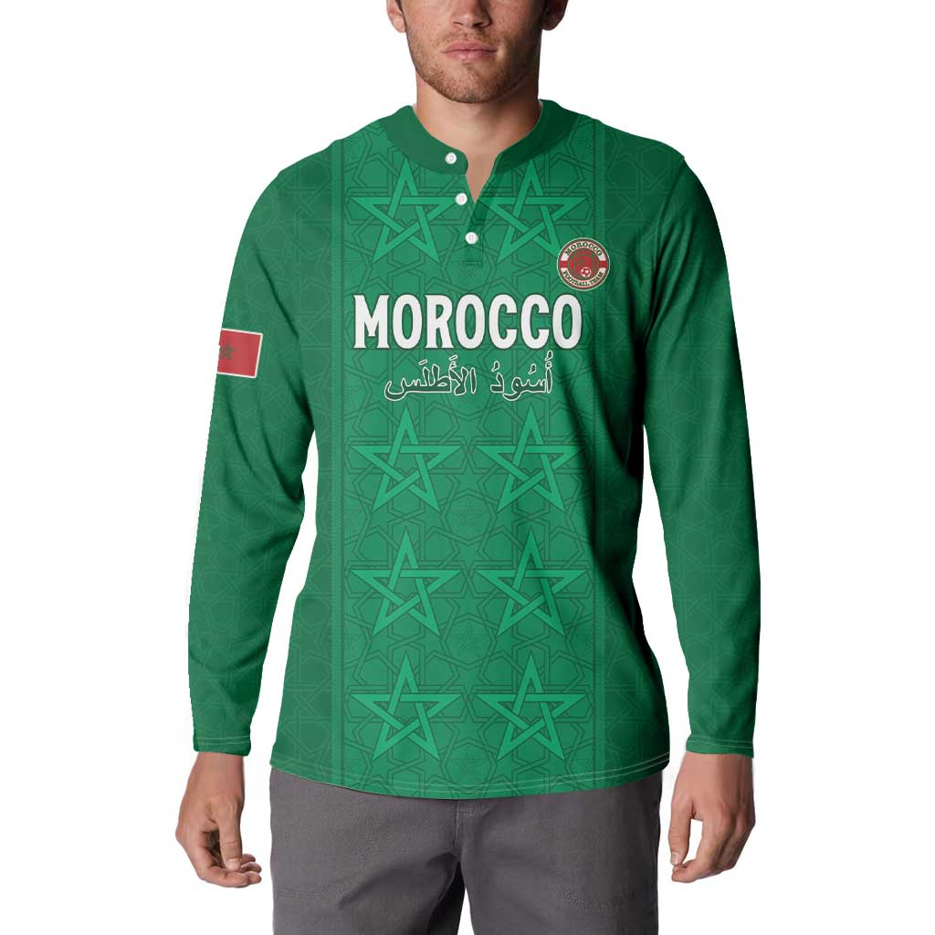 Custom Morocco Football Button Sweatshirt Sir Sir Sir