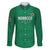 Custom Morocco Football Family Matching Off The Shoulder Long Sleeve Dress and Hawaiian Shirt Sir Sir Sir