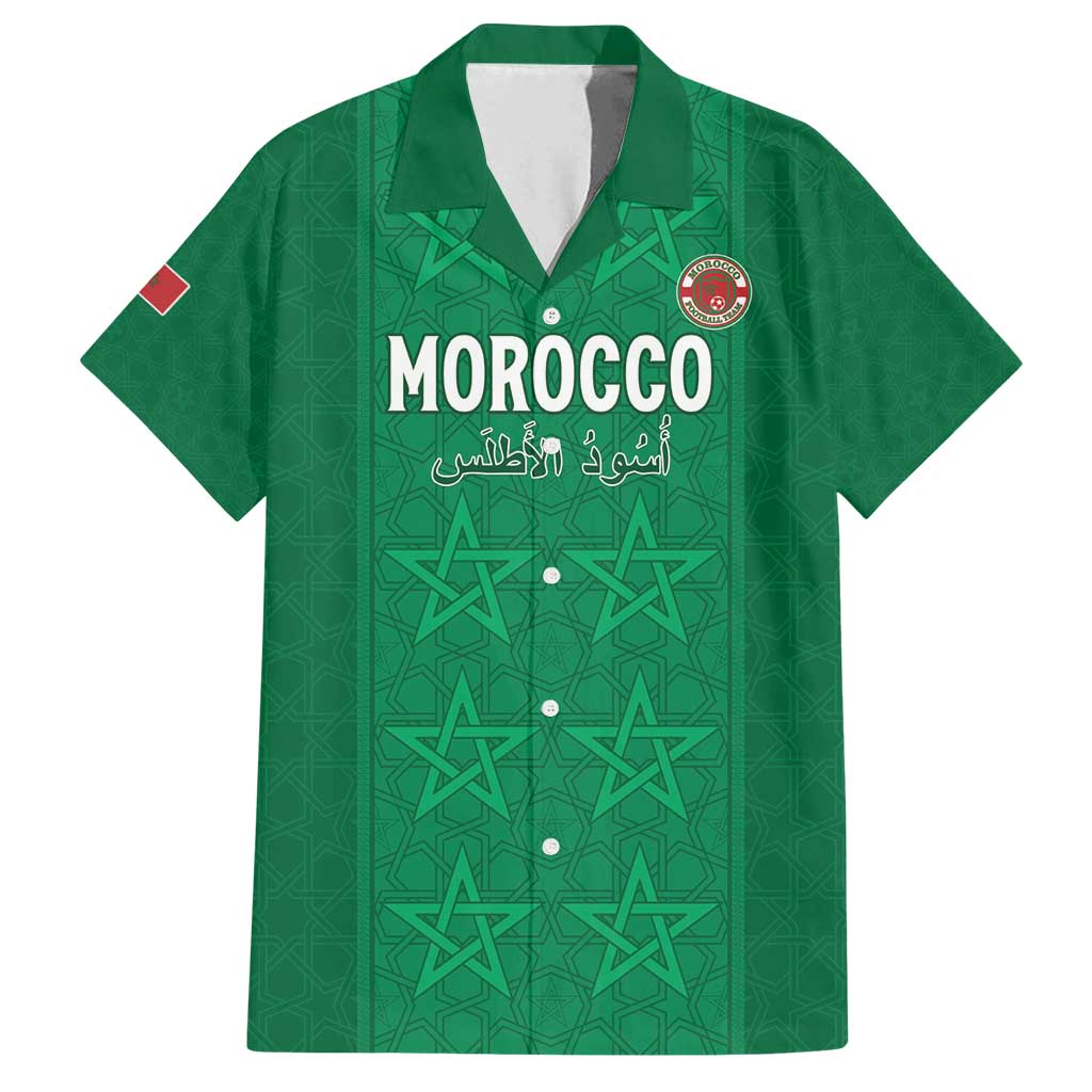 Custom Morocco Football Family Matching Off Shoulder Short Dress and Hawaiian Shirt Sir Sir Sir