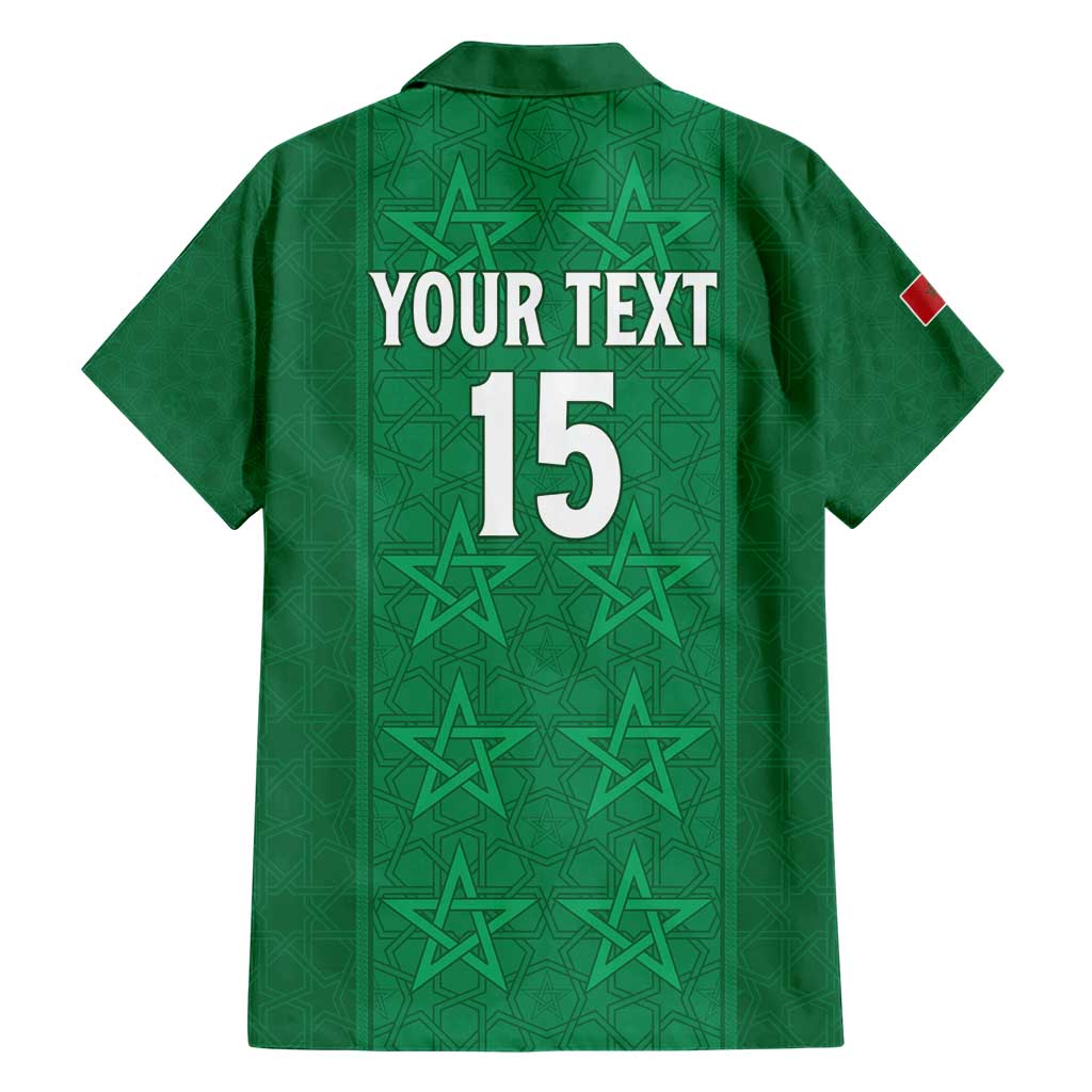 Custom Morocco Football Family Matching Short Sleeve Bodycon Dress and Hawaiian Shirt Sir Sir Sir