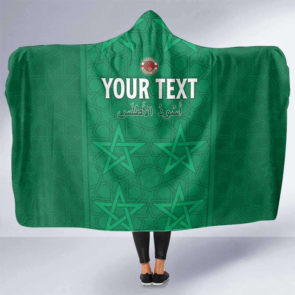 Custom Morocco Football Hooded Blanket Sir Sir Sir
