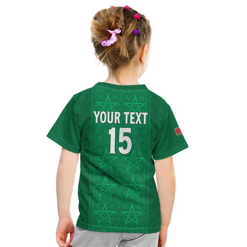 Custom Morocco Football Kid T Shirt Sir Sir Sir