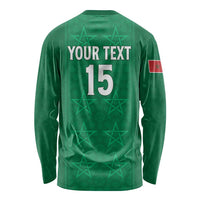 Custom Morocco Football Long Sleeve Shirt Sir Sir Sir