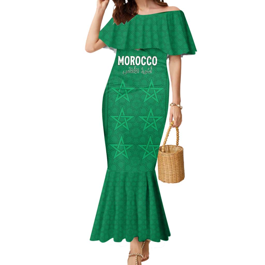 Custom Morocco Football Mermaid Dress Sir Sir Sir