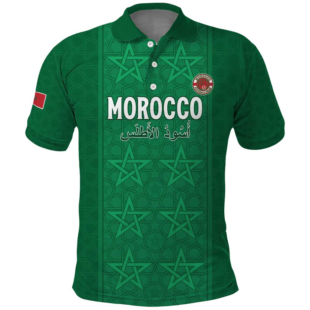Custom Morocco Football Polo Shirt Sir Sir Sir