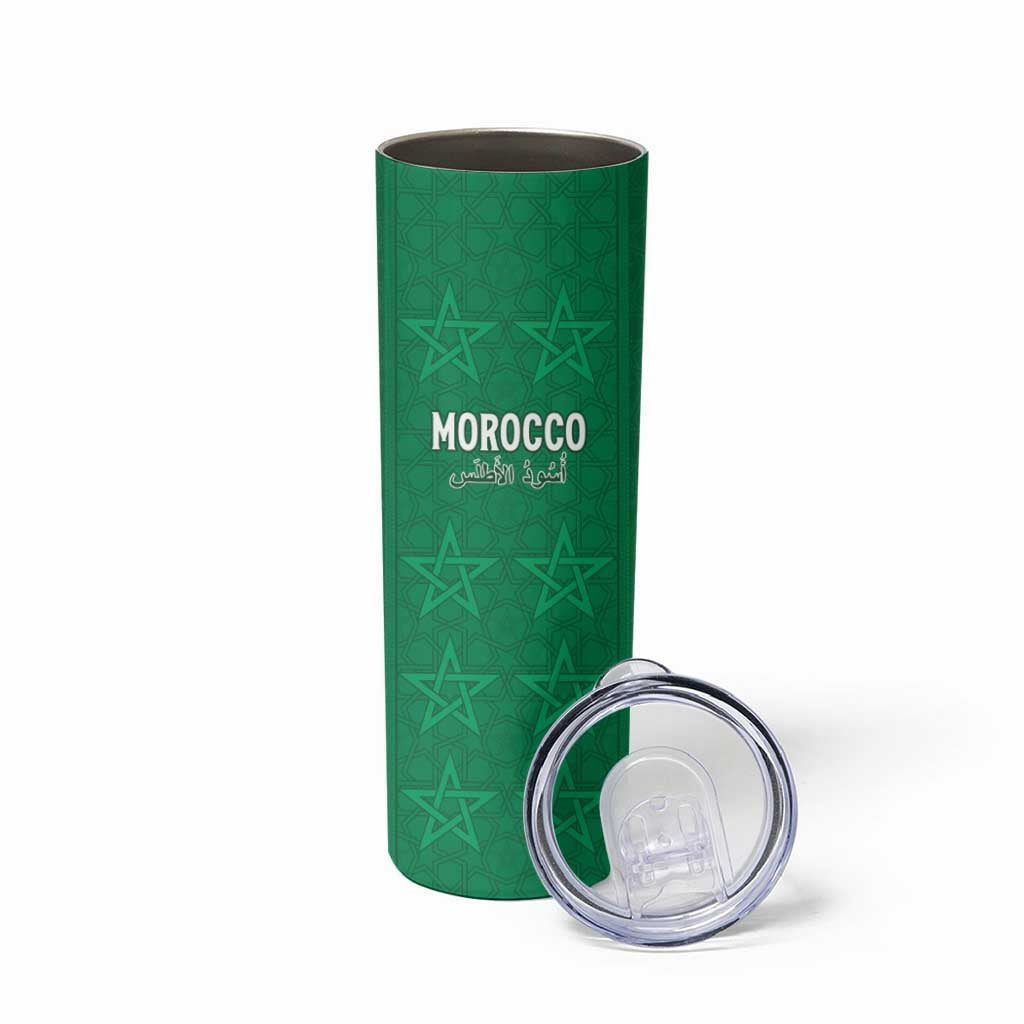 Custom Morocco Football Skinny Tumbler Sir Sir Sir