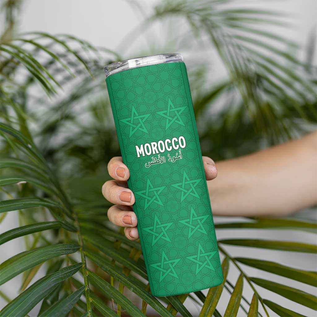 Custom Morocco Football Skinny Tumbler Sir Sir Sir