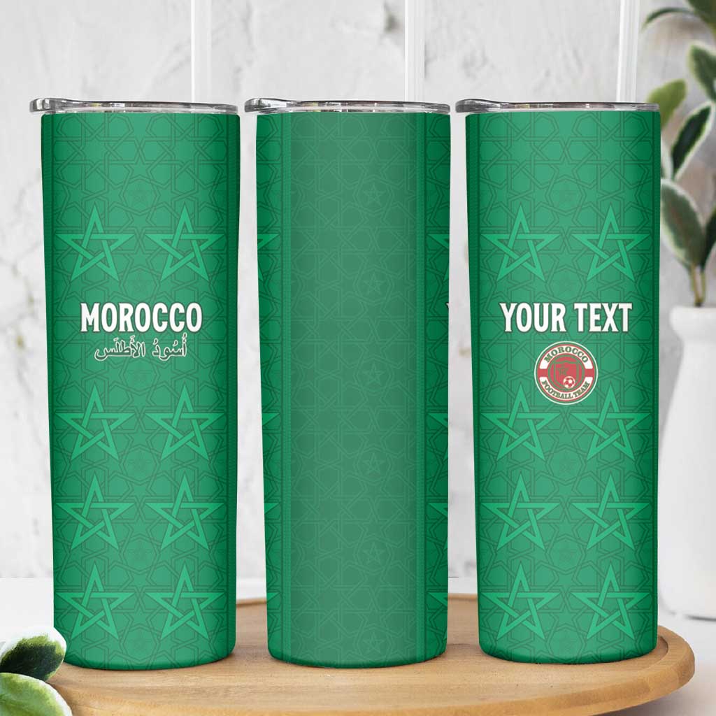 Custom Morocco Football Skinny Tumbler Sir Sir Sir