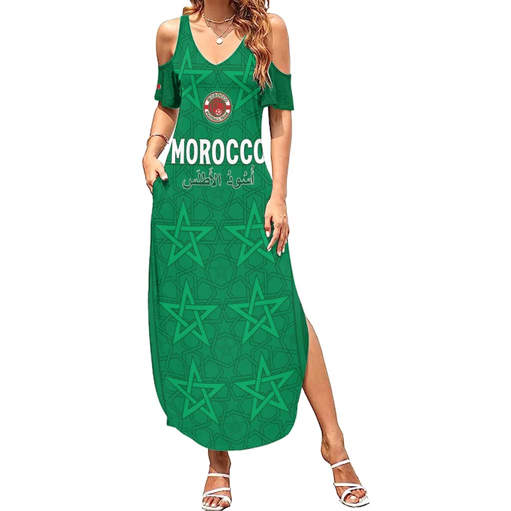 Custom Morocco Football Summer Maxi Dress Sir Sir Sir