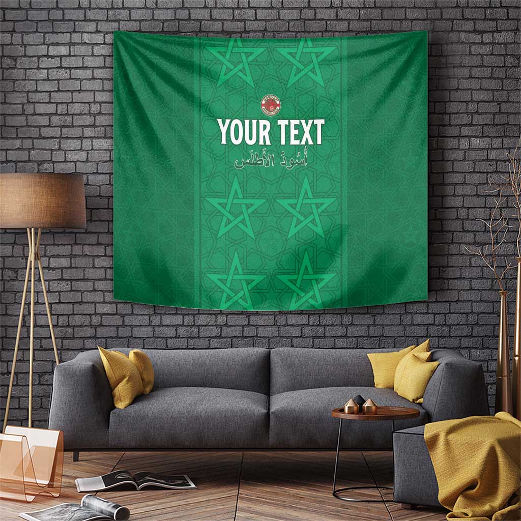 Custom Morocco Football Tapestry Sir Sir Sir