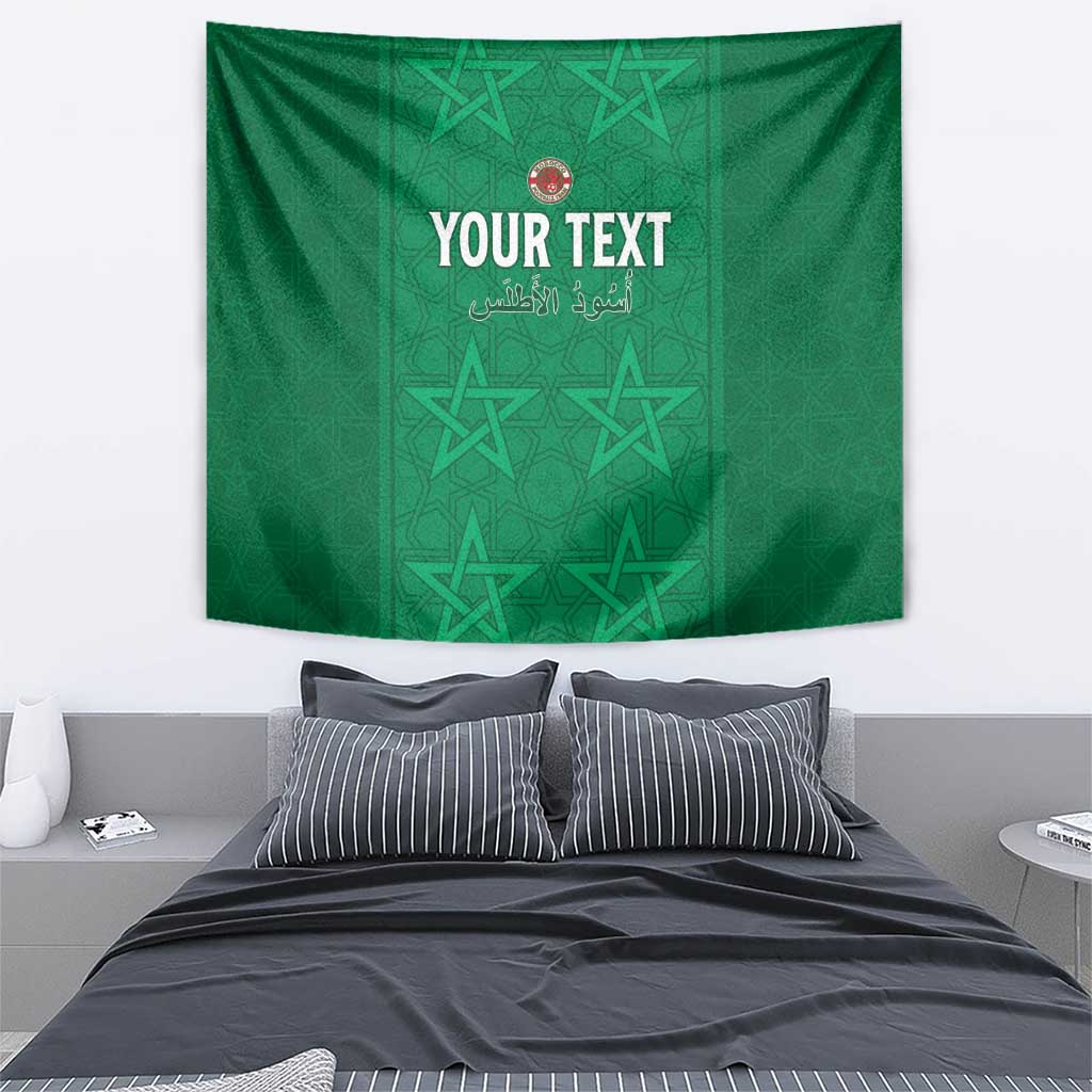 Custom Morocco Football Tapestry Sir Sir Sir