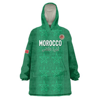 Custom Morocco Football Wearable Blanket Hoodie Sir Sir Sir