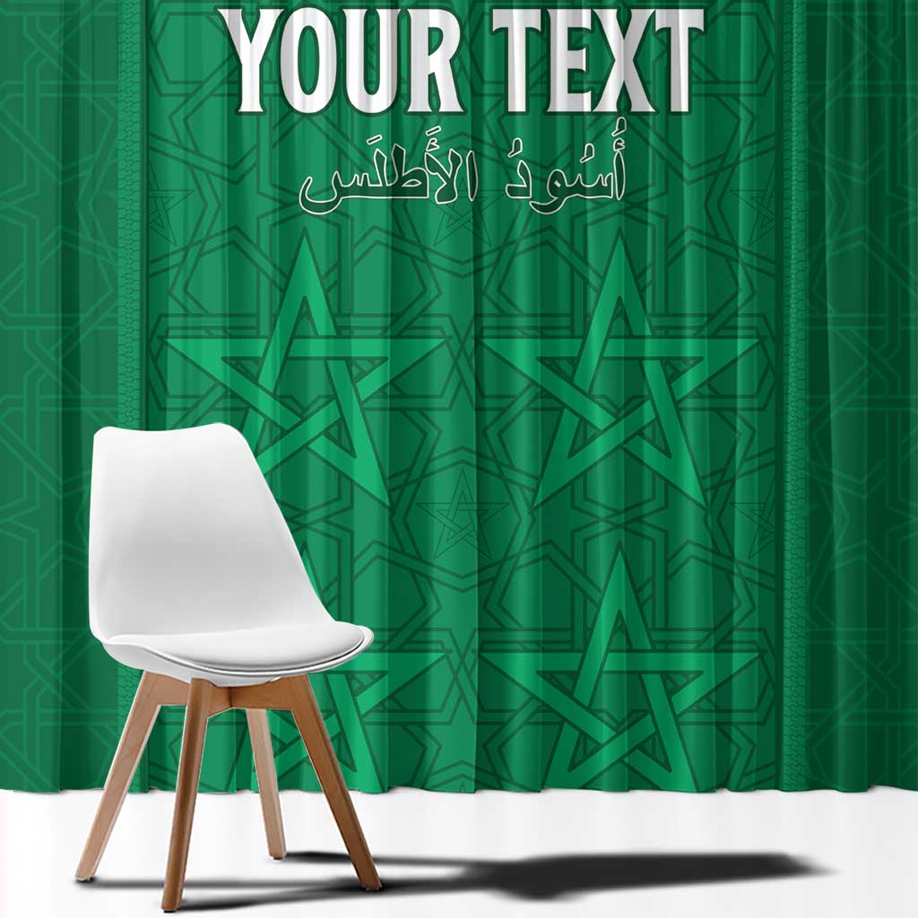 Custom Morocco Football Window Curtain Sir Sir Sir