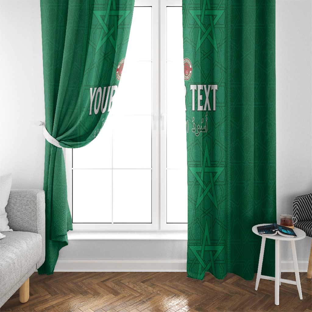 Custom Morocco Football Window Curtain Sir Sir Sir
