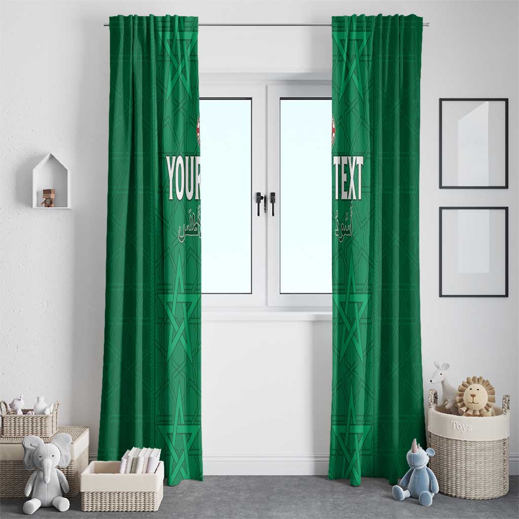Custom Morocco Football Window Curtain Sir Sir Sir
