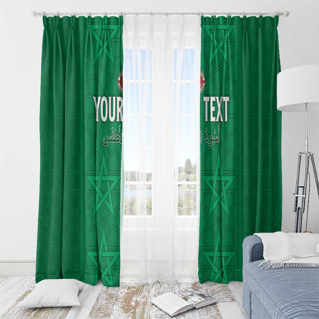 Custom Morocco Football Window Curtain Sir Sir Sir