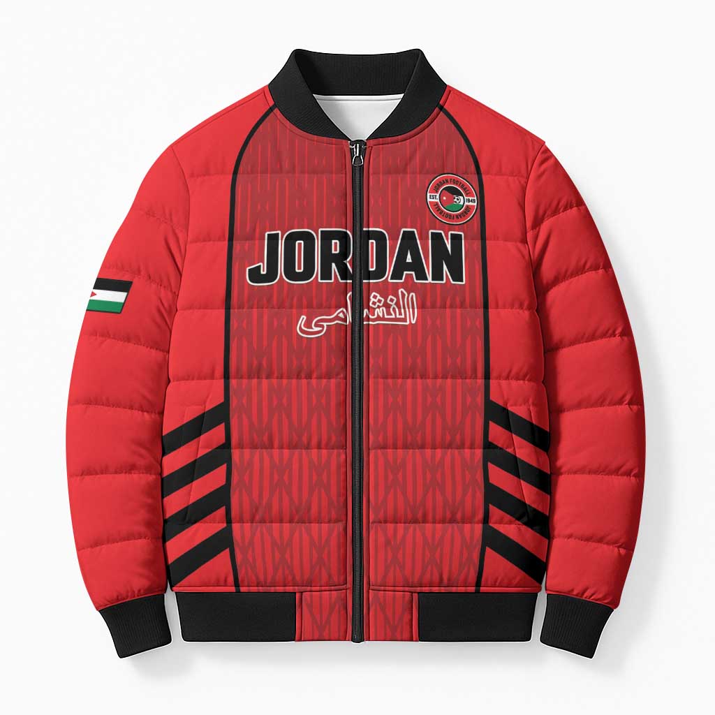 Custom Jordan Football 2026 Bomber Puffer Jacket Desert Falcons Rising - Red