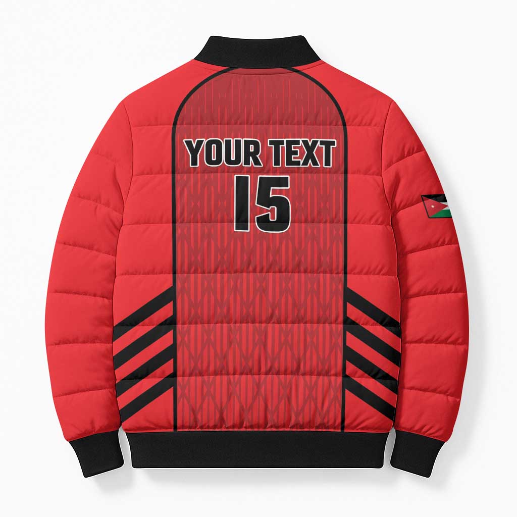 Custom Jordan Football 2026 Bomber Puffer Jacket Desert Falcons Rising - Red