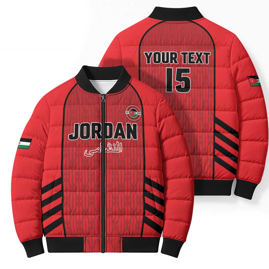 Custom Jordan Football 2026 Bomber Puffer Jacket Desert Falcons Rising - Red