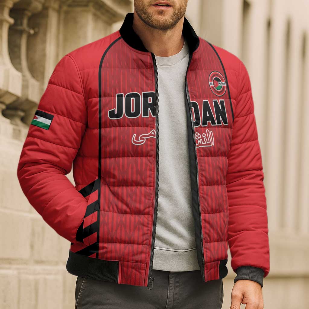 Custom Jordan Football 2026 Bomber Puffer Jacket Desert Falcons Rising - Red