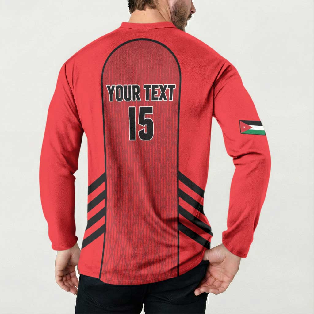 Custom Jordan Football 2026 Button Sweatshirt Desert Falcons Rising - Red