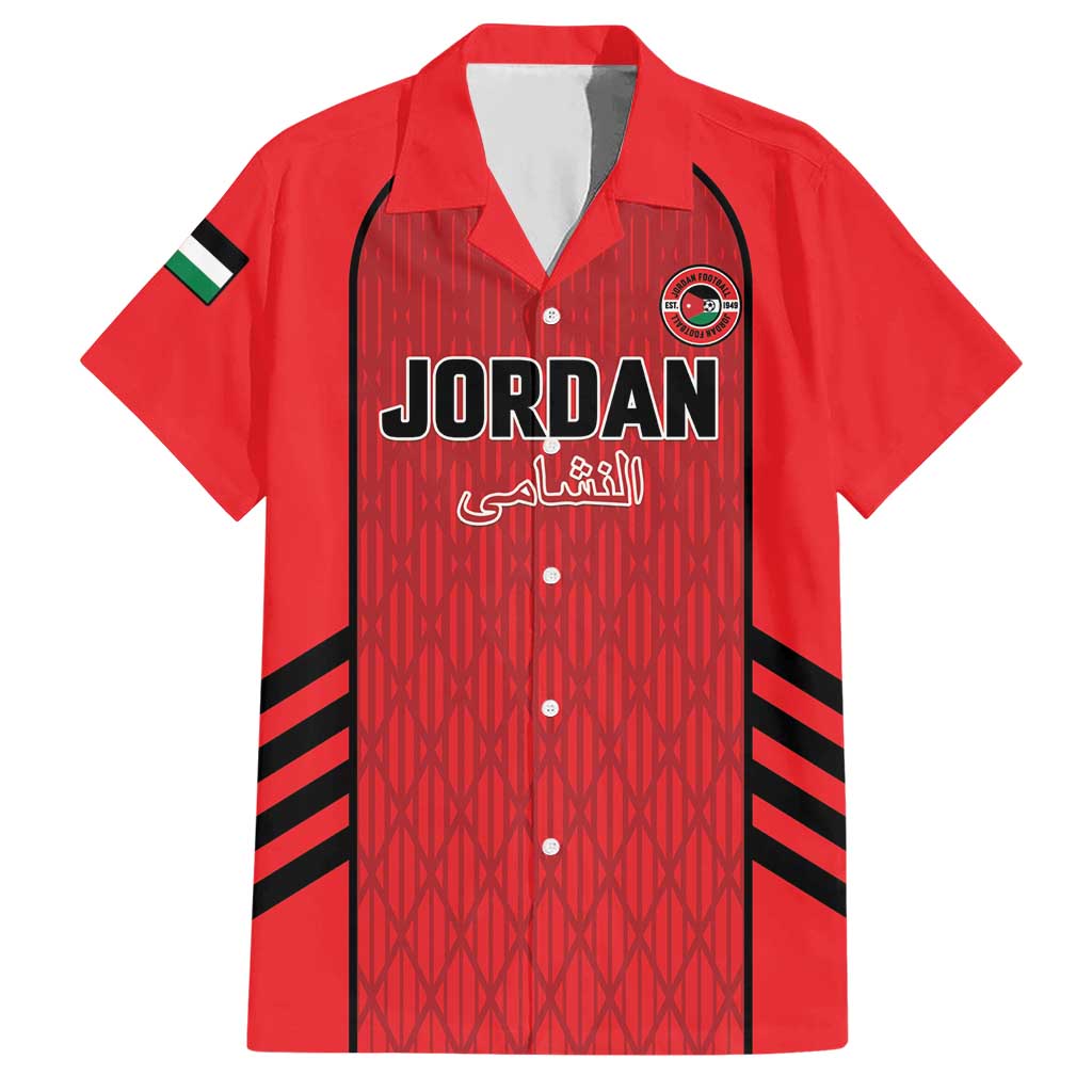 Custom Jordan Football 2026 Hawaiian Shirt Desert Falcons Rising - Red