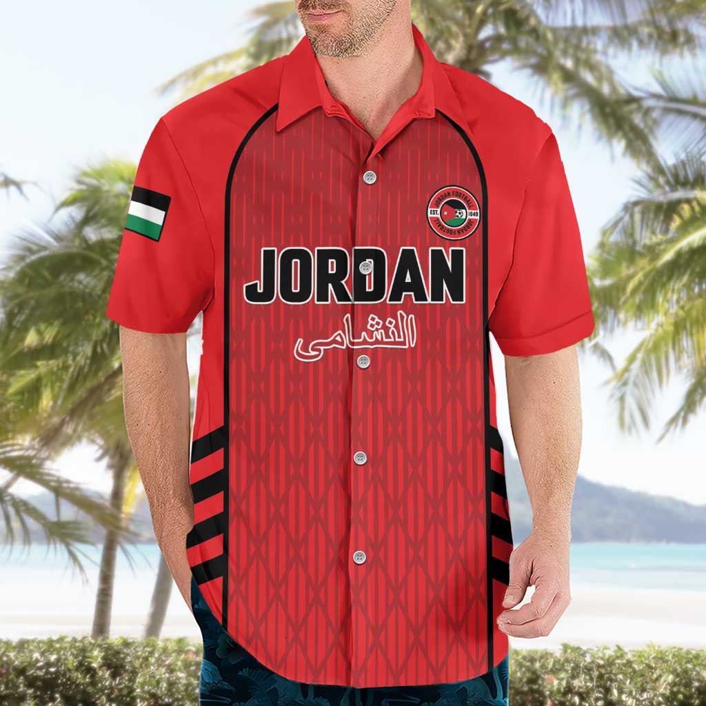 Custom Jordan Football 2026 Hawaiian Shirt Desert Falcons Rising - Red