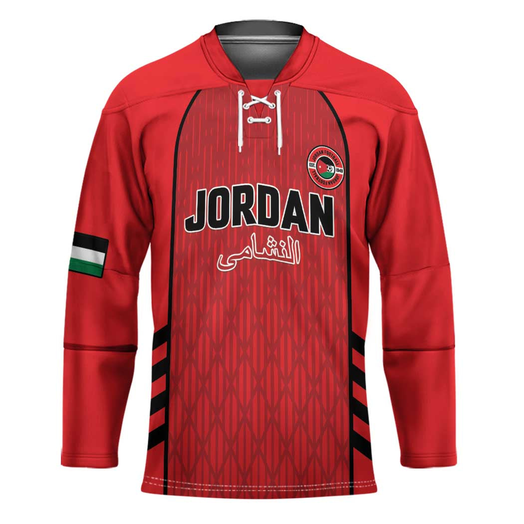Custom Jordan Football 2026 Hockey Jersey Desert Falcons Rising - Red