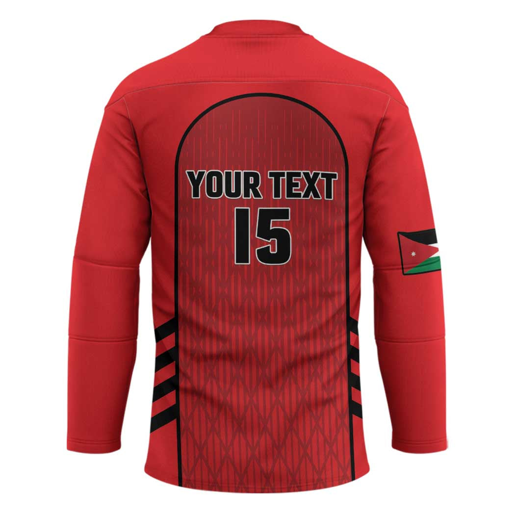 Custom Jordan Football 2026 Hockey Jersey Desert Falcons Rising - Red