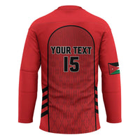 Custom Jordan Football 2026 Hockey Jersey Desert Falcons Rising - Red