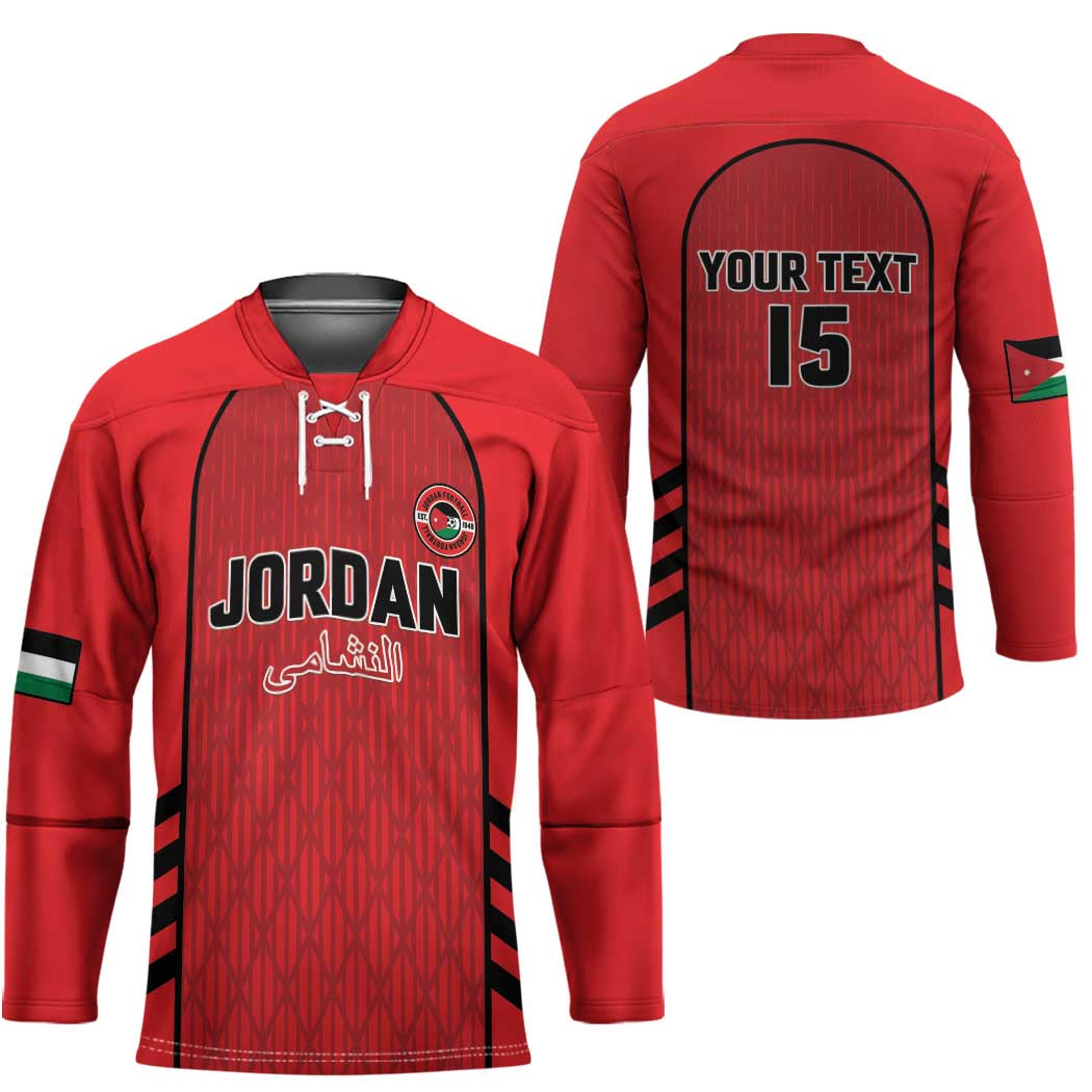 Custom Jordan Football 2026 Hockey Jersey Desert Falcons Rising - Red