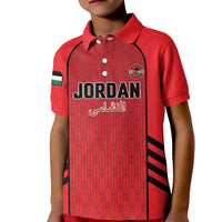 Custom Jordan Football 2026 Kid Polo Shirt Desert Falcons Rising - Red