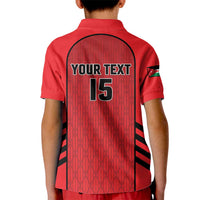 Custom Jordan Football 2026 Kid Polo Shirt Desert Falcons Rising - Red