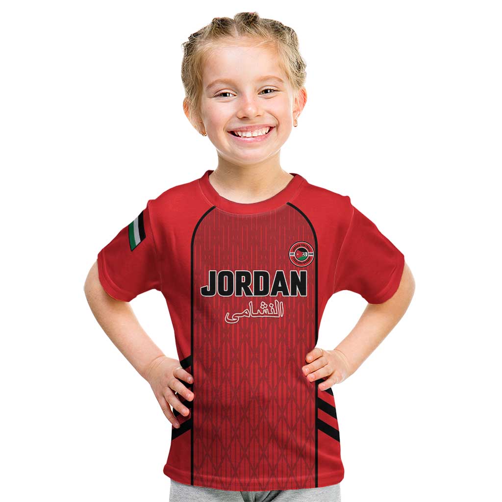 Custom Jordan Football 2026 Kid T Shirt Desert Falcons Rising - Red