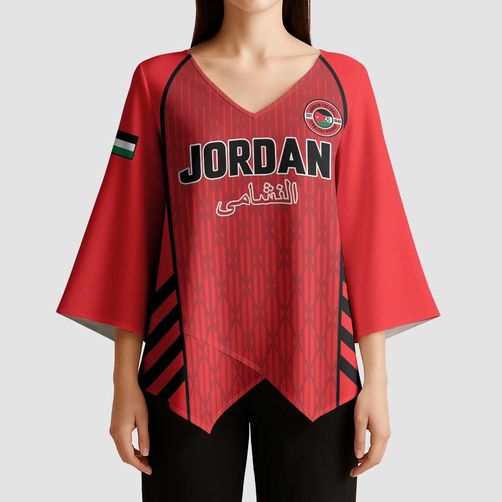 Custom Jordan Football 2026 Kimono Sleeve Blouse Desert Falcons Rising - Red