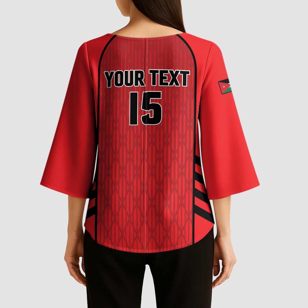 Custom Jordan Football 2026 Kimono Sleeve Blouse Desert Falcons Rising - Red