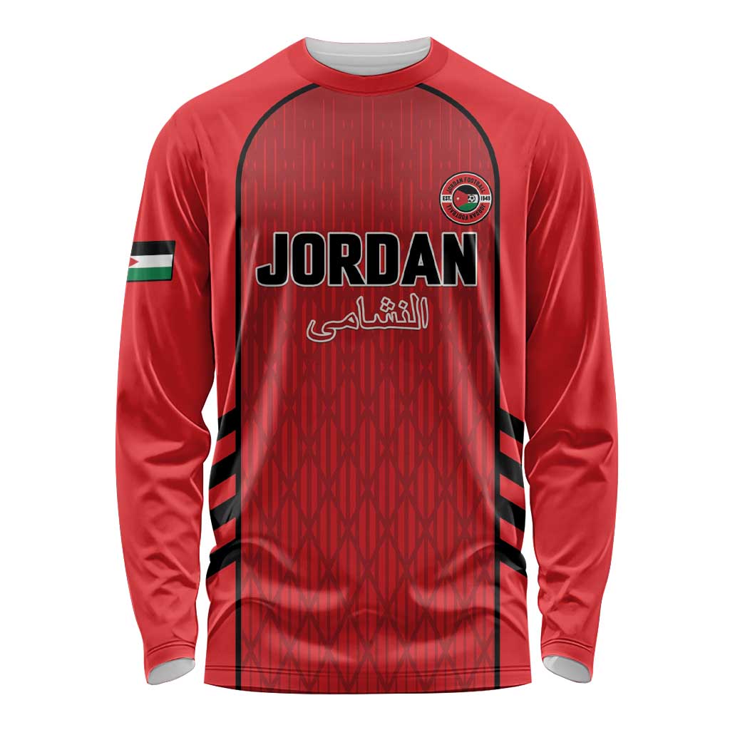 Custom Jordan Football 2026 Long Sleeve Shirt Desert Falcons Rising - Red